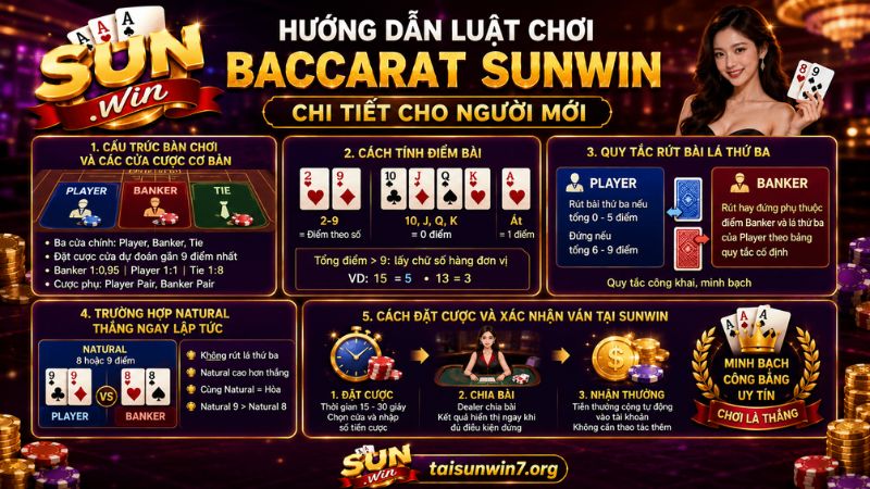 Hướng dẫn luật chơi Baccarat SUNWIN chi tiết