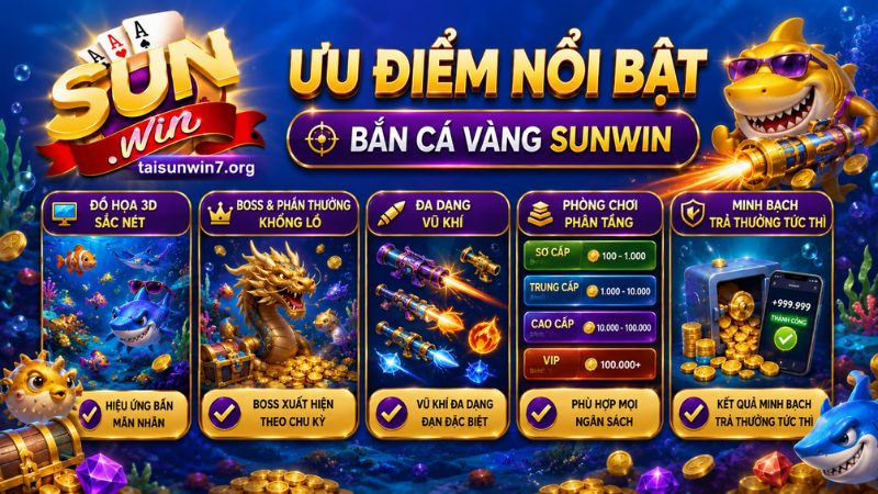 Lý do nên tham gia bắn cá vàng SUNWIN