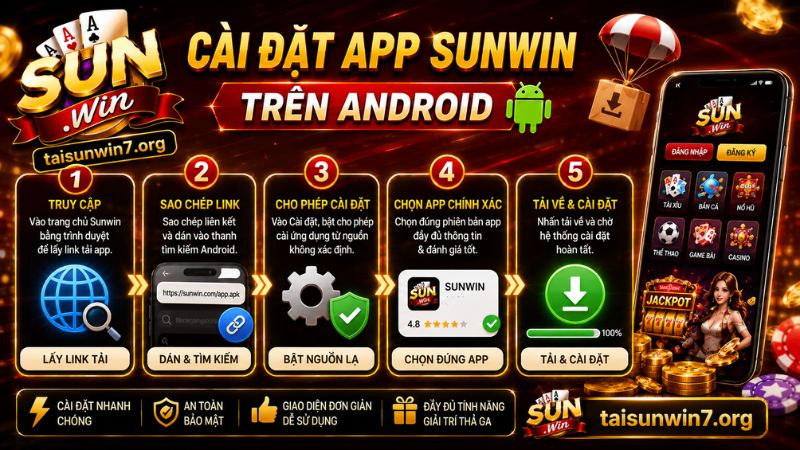 Hướng dẫn hội viên quy trình tải app Sunwin về thiết bị