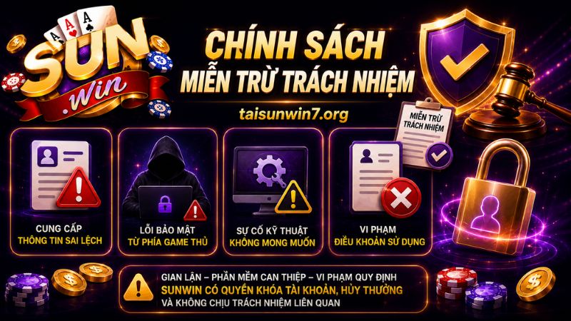 Trường hợp chính sách miễn trừ trách nhiệm SUNWIN có hiệu lực